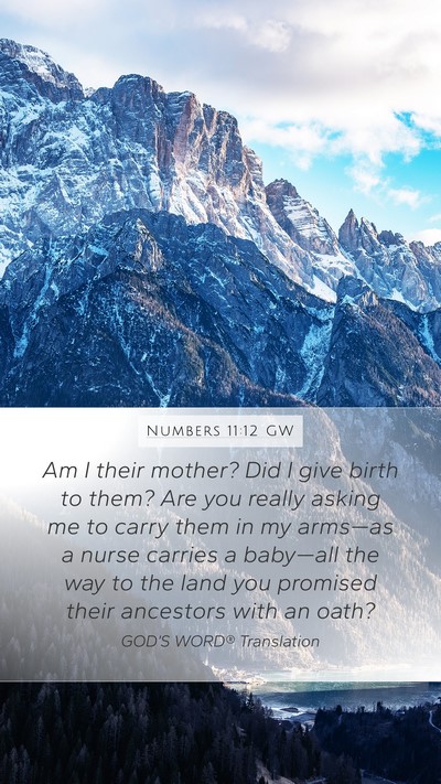 Numbers 11:12 GW Bible Verse Image