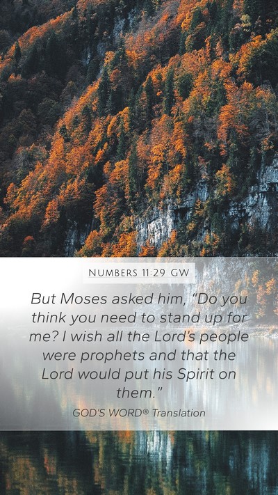 Numbers 11:29 GW Bible Verse Image