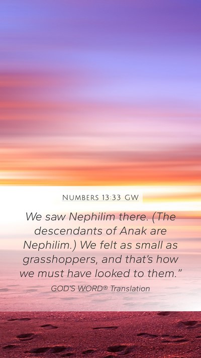 Numbers 13:33 GW Bible Verse Image