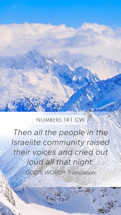 Numbers 14:1 GW Bible Verse Image