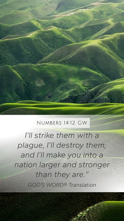 Numbers 14:12 GW Bible Verse Image