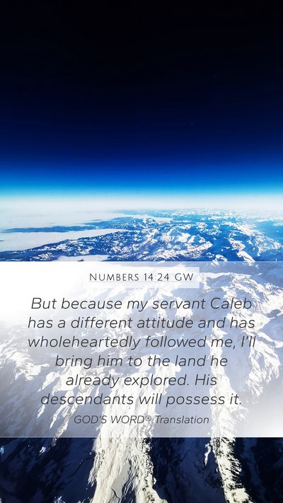 Numbers 14:24 GW Bible Verse Image