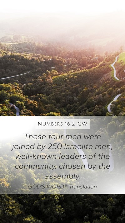 Numbers 16:2 GW Bible Verse Image