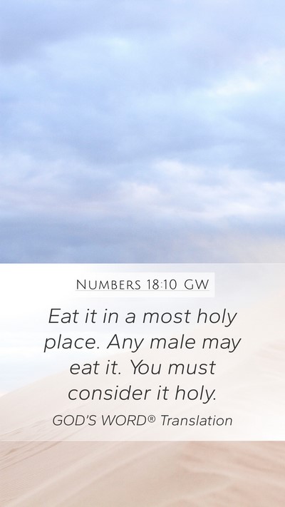 Numbers 18:10 GW Bible Verse Image