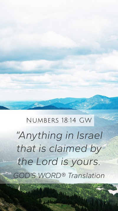 Numbers 18:14 GW Bible Verse Image