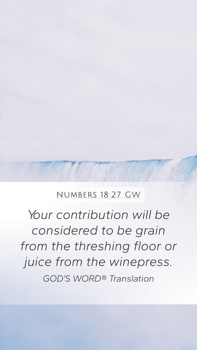 Numbers 18:27 GW Bible Verse Image