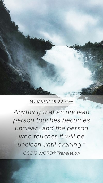 Numbers 19:22 GW Bible Verse Image