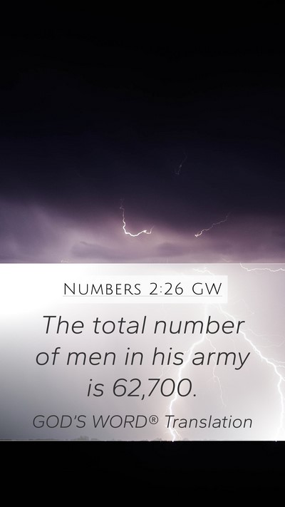 Numbers 2:26 GW Mobile Phone Wallpaper - The total number of men in his army is - Mobile Bible Verse Wallpaper
