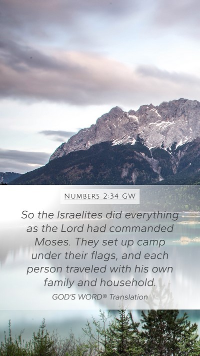 Numbers 2:34 GW Bible Verse Image