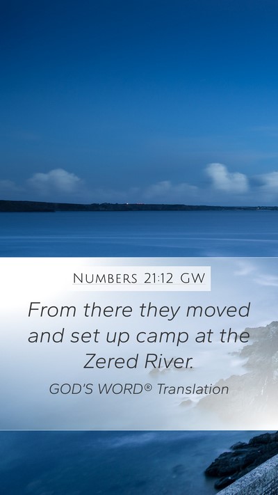 Numbers 21:12 GW Bible Verse Image