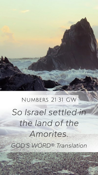 Numbers 21:31 GW Bible Verse Image