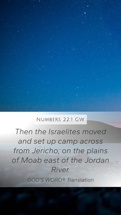 Numbers 22:1 GW Bible Verse Image