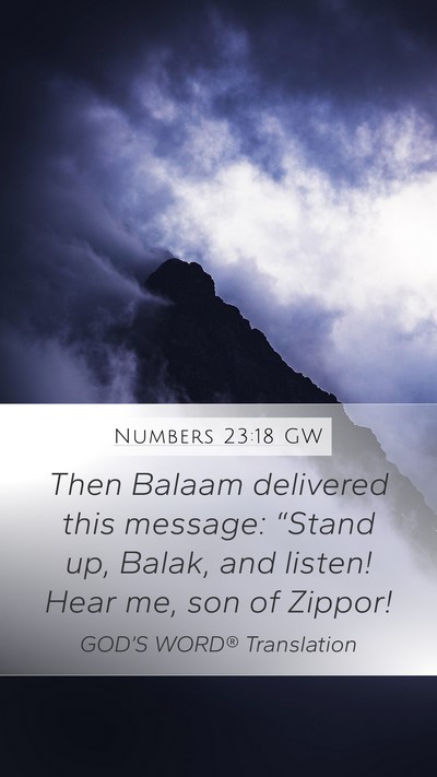 Numbers 23:18 GW Bible Verse Image