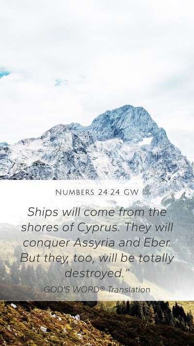 Numbers 24:24 GW Bible Verse Image