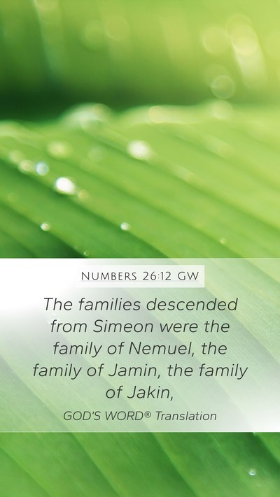 Numbers 26:12 GW Bible Verse Image