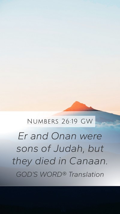 Numbers 26:19 GW Bible Verse Image