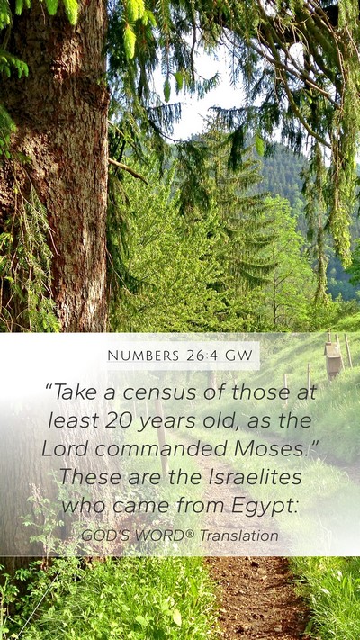 Numbers 26:4 GW Bible Verse Image