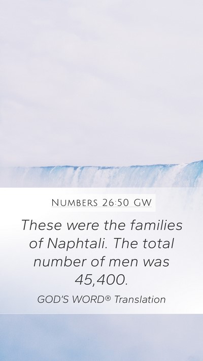 Numbers 26:50 GW Bible Verse Image