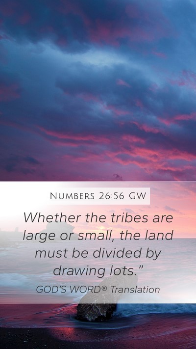Numbers 26:56 GW Bible Verse Image
