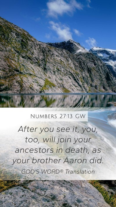 Numbers 27:13 GW Bible Verse Image