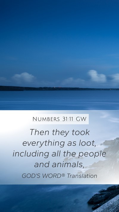 Numbers 31:11 GW Bible Verse Image
