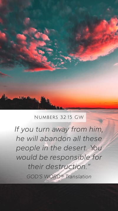 Numbers 32:15 GW Bible Verse Image