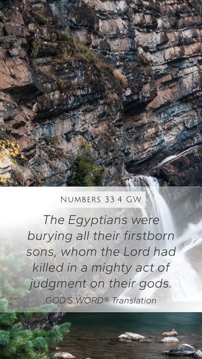 Numbers 33:4 GW Bible Verse Image