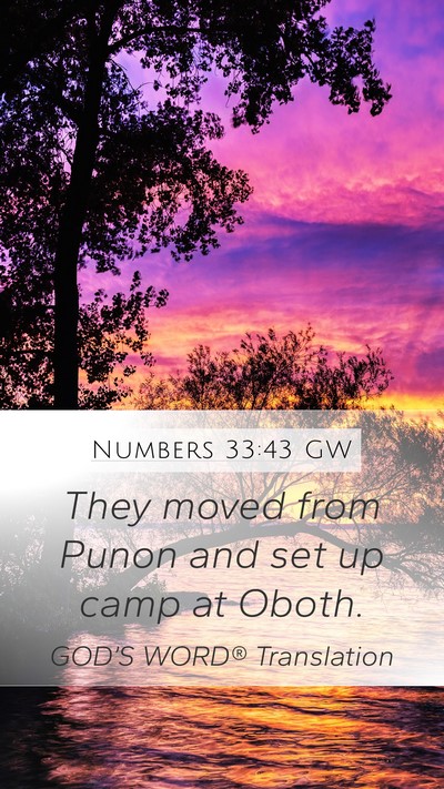 Numbers 33:43 GW Bible Verse Image