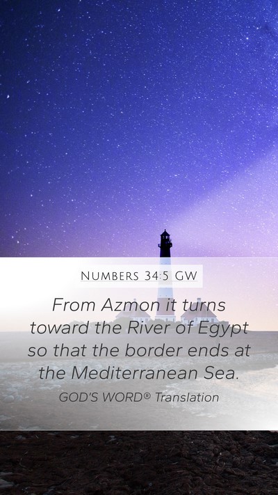 Numbers 34:5 GW Bible Verse Image