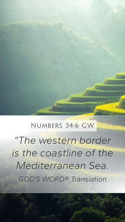 Numbers 34:6 GW Bible Verse Image