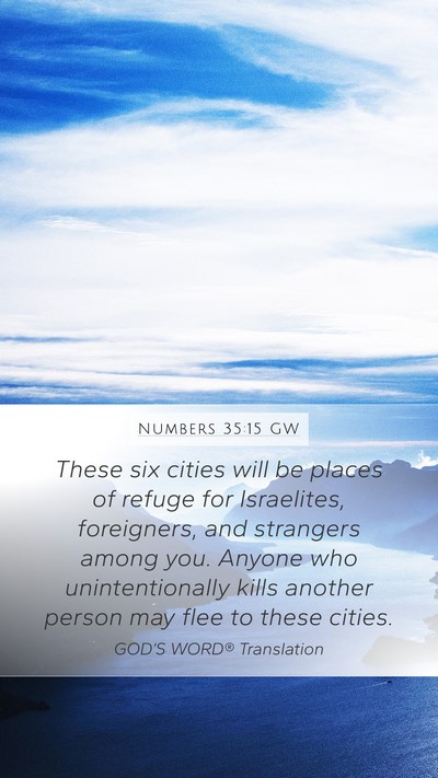 Numbers 35:15 GW Bible Verse Image