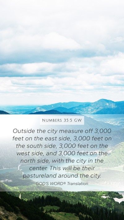 Numbers 35:5 GW Mobile Phone Wallpaper - Outside the city measure off 3,000 feet on the - Mobile Bible Verse Wallpaper