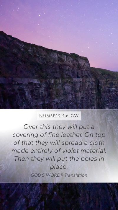 Numbers 4:6 GW Bible Verse Image