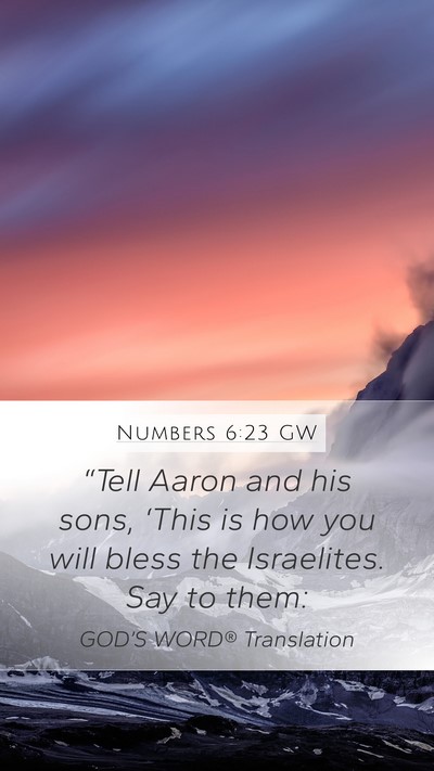 Numbers 6:23 GW Bible Verse Image