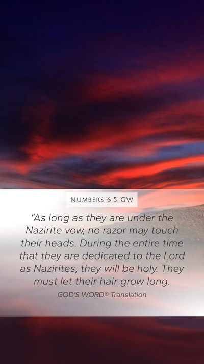 Numbers 6:5 GW Bible Verse Image