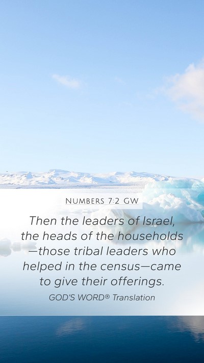 Numbers 7:2 GW Bible Verse Image