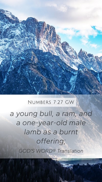 Numbers 7:27 GW Bible Verse Image
