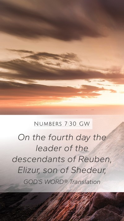 Numbers 7:30 GW Bible Verse Image