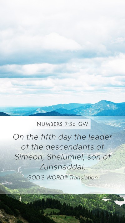 Numbers 7:36 GW Bible Verse Image