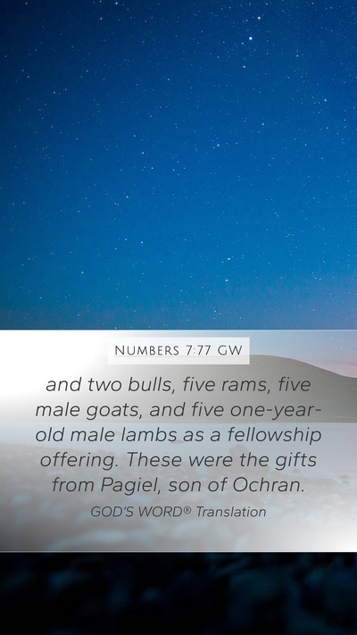 Numbers 7:77 GW Bible Verse Image