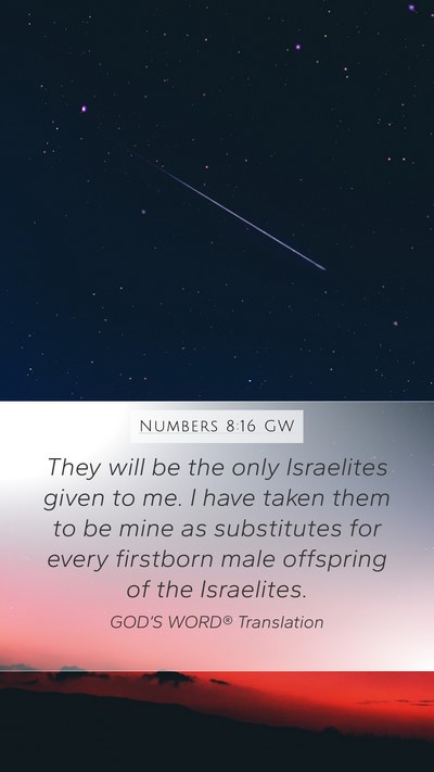 Numbers 8:16 GW Bible Verse Image