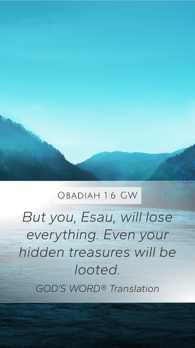 Obadiah 1:6 GW Bible Verse Image