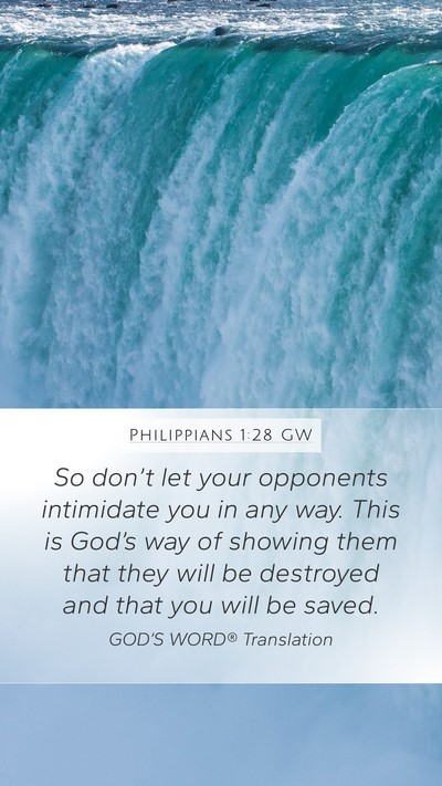 Philippians 1:28 GW Bible Verse Image