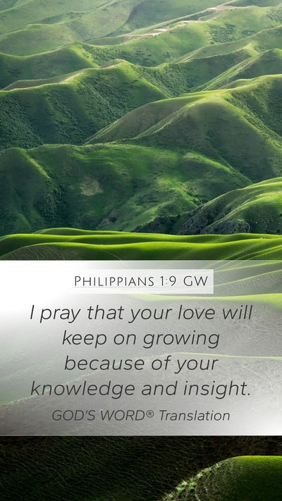 Philippians 1:9 GW Bible Verse Image