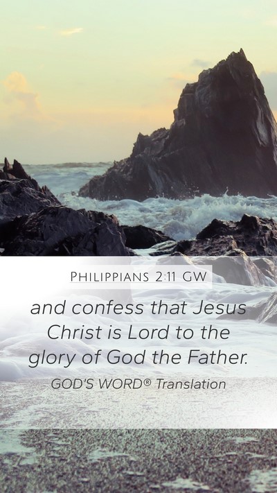 Philippians 2:11 GW Bible Verse Image
