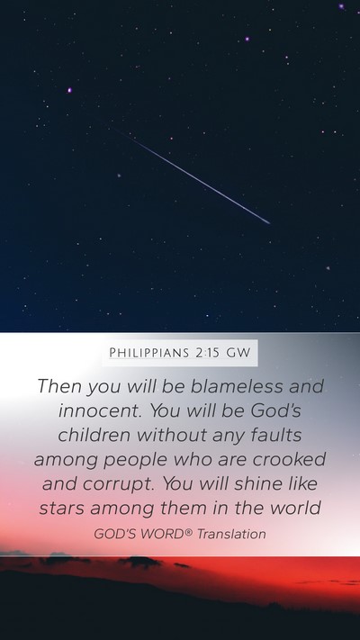 Philippians 2:15 GW Bible Verse Image