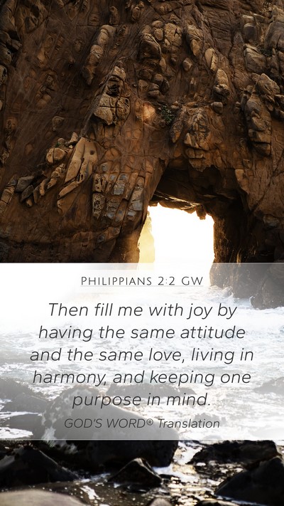 Philippians 2:2 GW Bible Verse Image