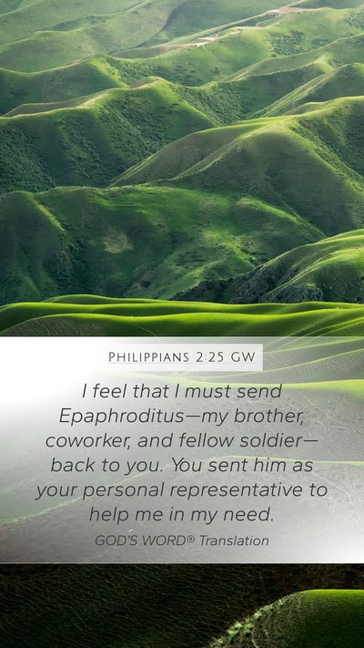 Philippians 2:25 GW Bible Verse Image