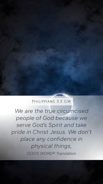 Philippians 3:3 GW Bible Verse Image