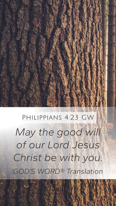 Philippians 4:23 GW Bible Verse Image